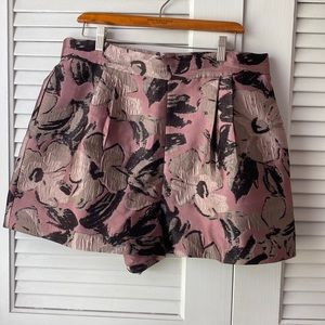 Anthropologie Textured Metallic Shorts